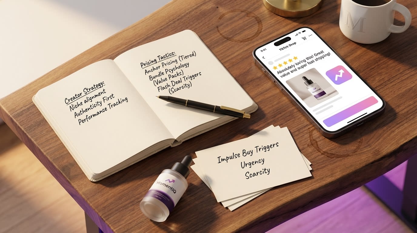 tiktok shop pricing strategy in 2025 9 proven tactics to maximize margins withou flat lay showing tiktok shop success kit