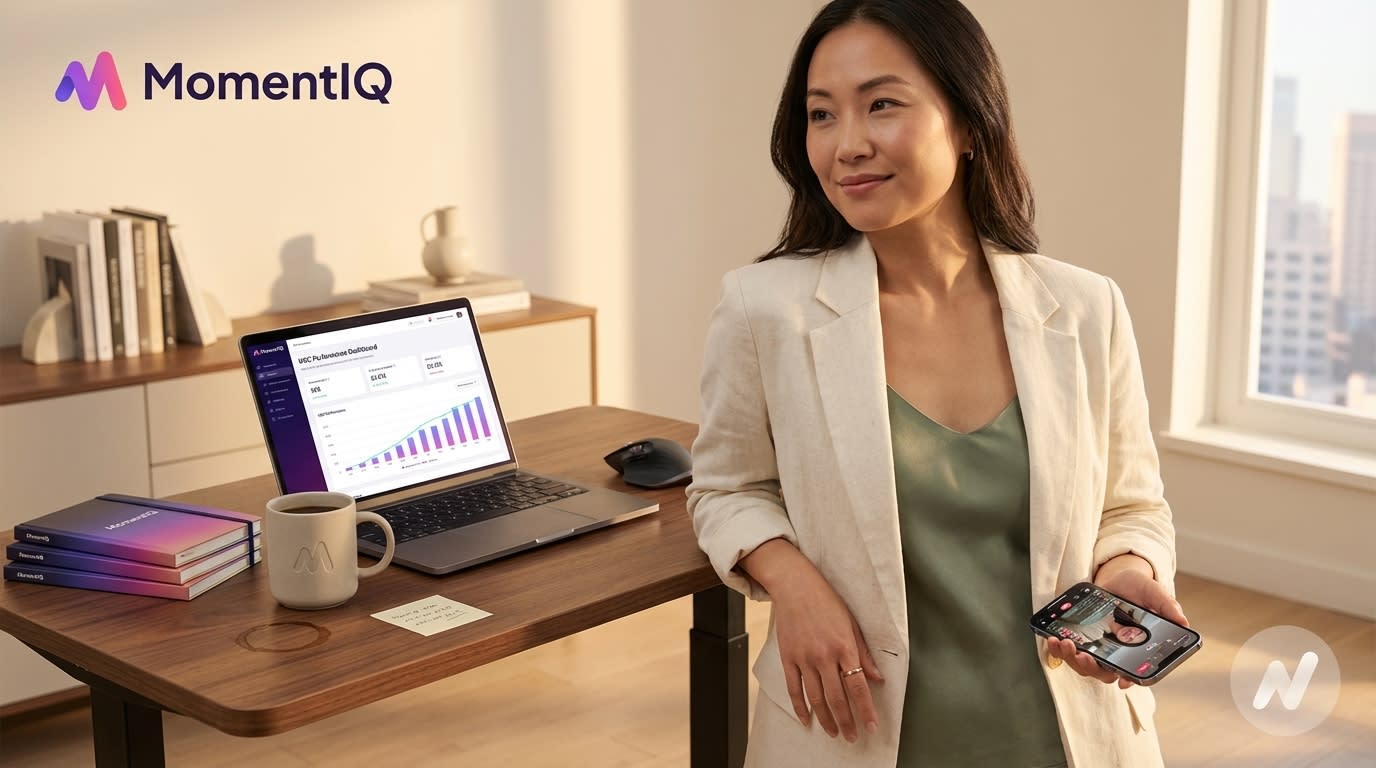 Successful entrepreneur overseeing their thriving TikTok Shop business from a modern, sunlit office.