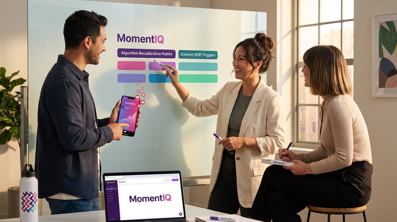 Team proactively planning TikTok Shop live stream content shifts for algorithm recalibration points.