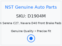 Nissan Serena C27, Navara D40 Front Brake Pads (Set)