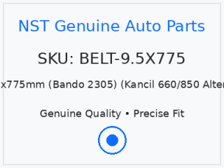 9.5mmx775mm (Bando 2305) (Kancil 660/850 Alternator + Aircond Belt)