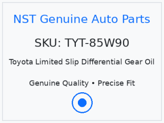 Toyota Limited Slip Differential Gear Oil