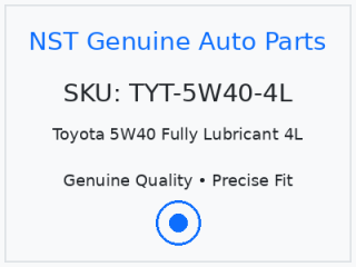 Toyota 5W40 Fully Lubricant 4L