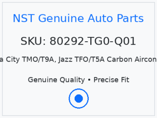 Honda City TMO/T9A, Jazz TFO/T5A Carbon Aircond Filter