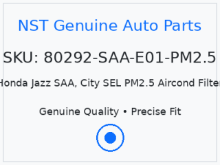 Honda Jazz SAA, City SEL PM2.5 Aircond Filter