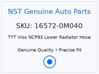 TYT Vios NCP93 Lower Radiator Hose