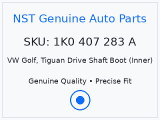 VW Golf, Tiguan Drive Shaft Boot (Inner)