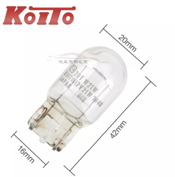 12V/21W T20 BULB 1-T (white)