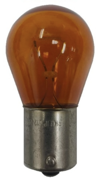 1-T 12V Lamp Bulb (Yellow)(Straight Pin)