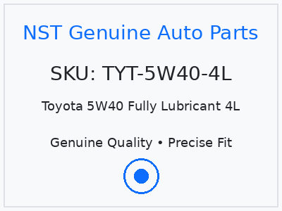 Toyota 5W40 Fully Lubricant 4L