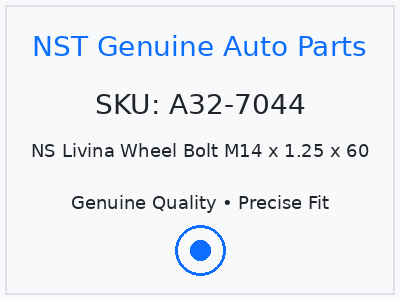 NS Livina Wheel Bolt M14 x 1.25 x 60