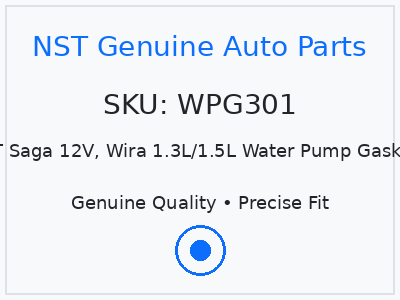 PT Saga 12V, Wira 1.3L/1.5L Water Pump Gasket
