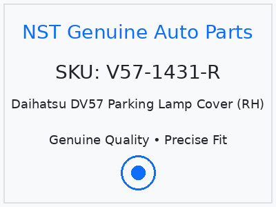Daihatsu DV57 Parking Lamp Cover (RH)