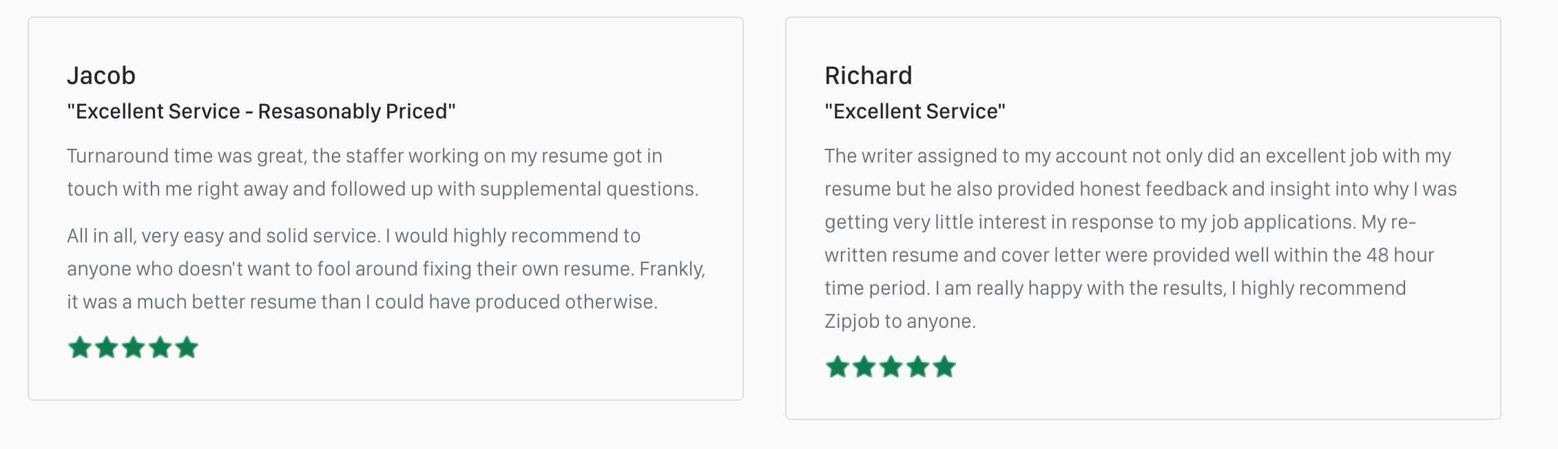 reviews on resume writing services