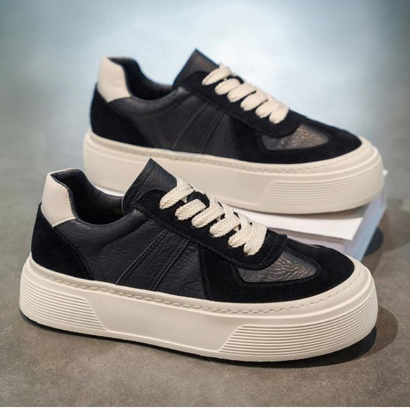 Men's Breathable Sneakers Sports Running Casual Shoes Black