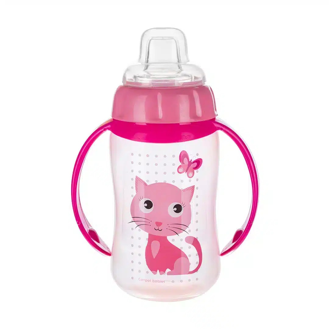 Tasse-à-anses-happy-animals-56-512 Rose-320ml-canpol