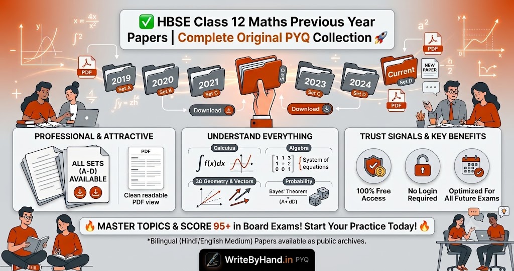 HBSE Class 12 Maths Previous Year Question Papers PDF