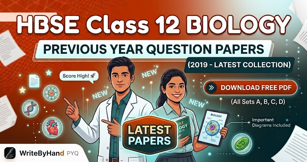 HBSE Class 12 Biology Previous Year Question Papers PDF Download Genetics Ecology