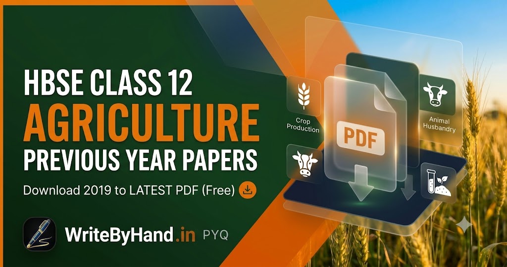 HBSE Class 12 Agriculture Previous Year Question Papers PDF