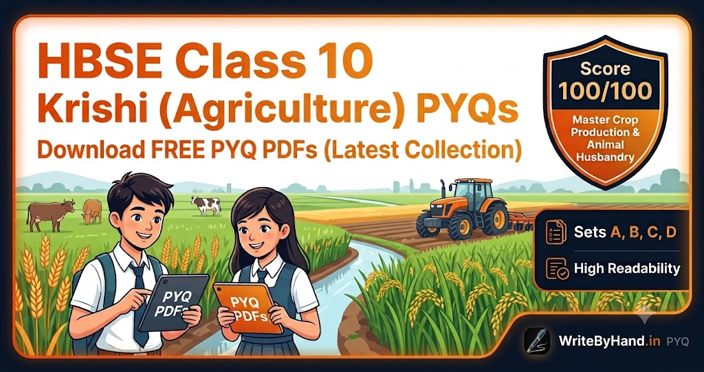HBSE Class 10 Agriculture Previous Year Question Papers PDF