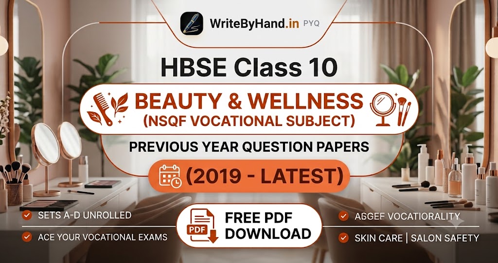 HBSE Class 10 Beauty and Wellness Previous Year Question Papers PDF