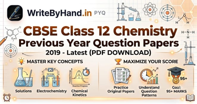CBSE Class 12 Chemistry Previous Year Question Papers PDF