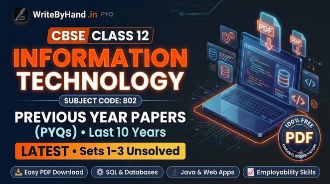 CBSE Class 12 Information Technology Previous Year Question Papers PDF