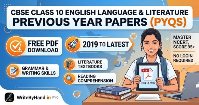 CBSE Class 10 English Previous Year Question Papers PDF