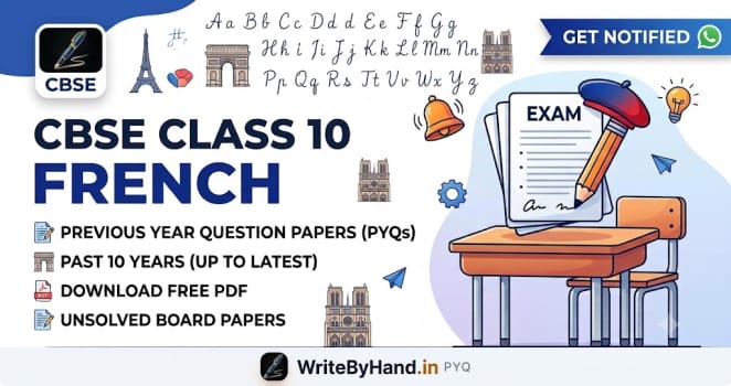 CBSE Class 10 French Previous Year Question Papers PDF