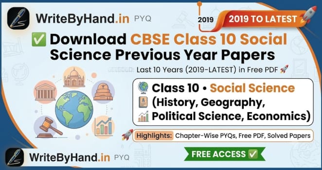 Download CBSE Class 10 Social Science Previous Year Question Papers (Up ...