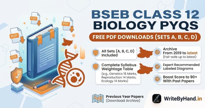 BSEB Class 12 Biology Previous Year Question Papers PDF Download
