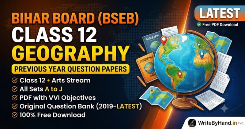BSEB Class 12 Geography Previous Year Question Papers PDF Download