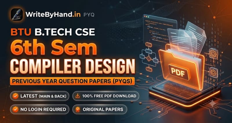 BTU B.Tech CSE 6th Sem Design and Analysis of Algorithms Previous Year Question Papers PDF Download