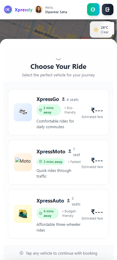Xpressly – Ride-Booking 🚖 Platform Image 2