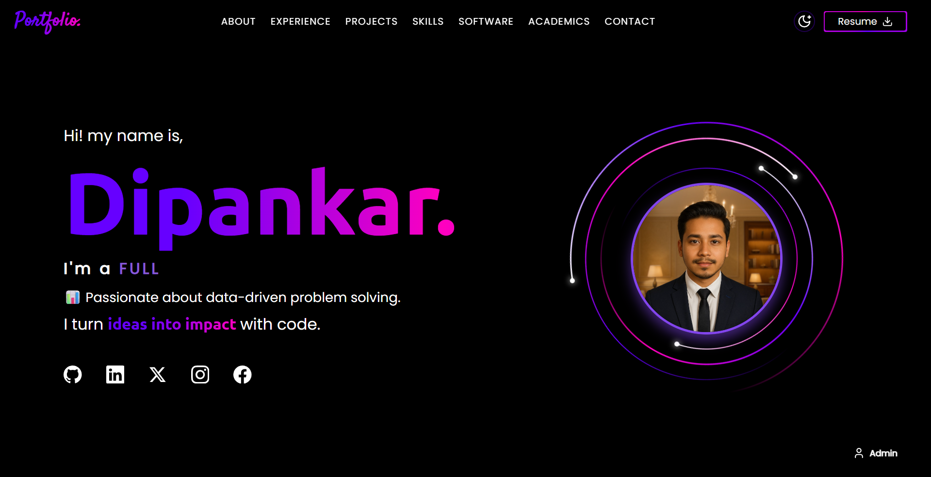 Personal Portfolio 🌐 Banner