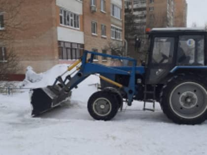 В Лобне устраняют последствия обильного снегопада