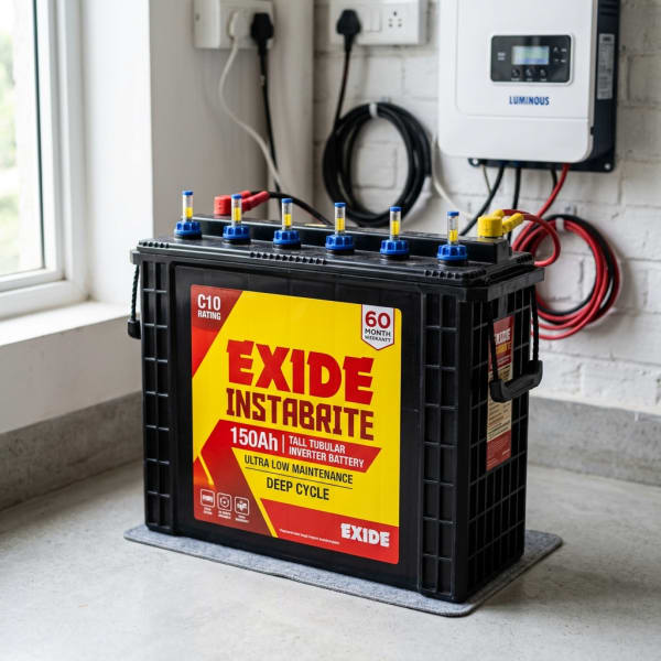 Exide Instabrite 150Ah Tall Tubular Battery