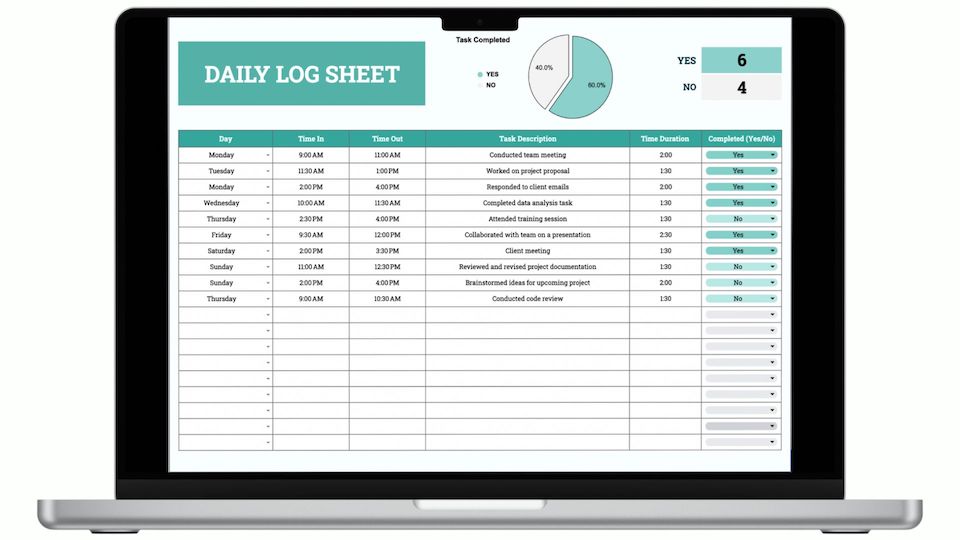 Daily Log Template