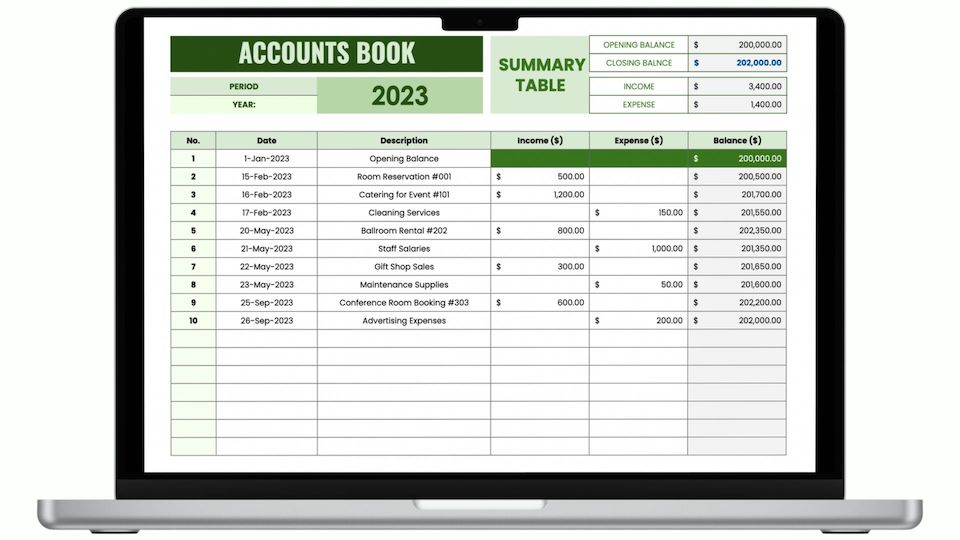 Simple Accounting Template