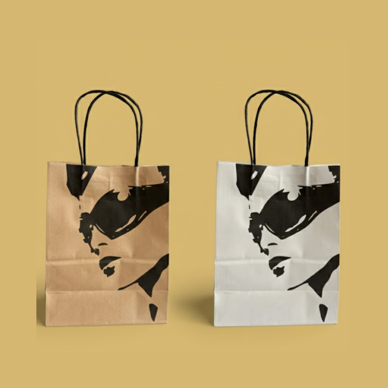 Paper Bag, face print — wholesale bags (231)