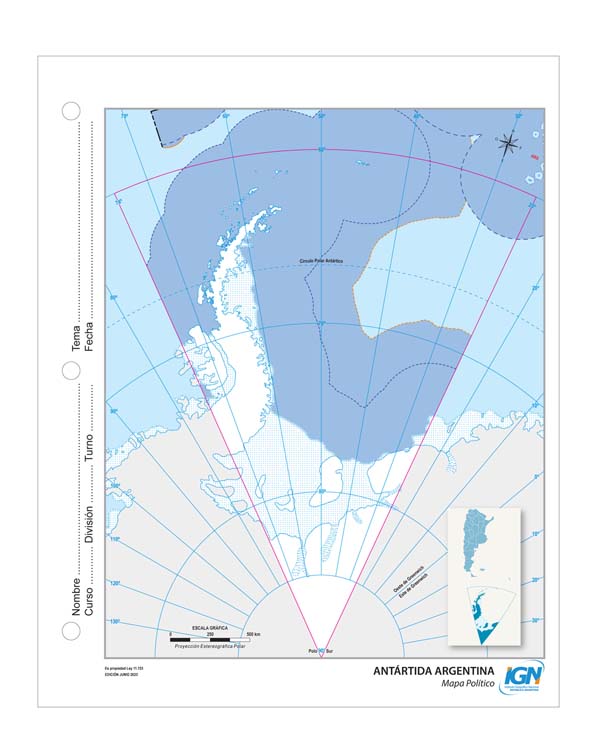 Vista previa: Mapas de Tierra del Fuego, Antártida e Islas del Atlántico Sur