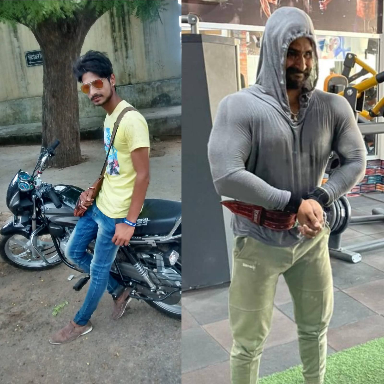 Fitness journey before and after transformation