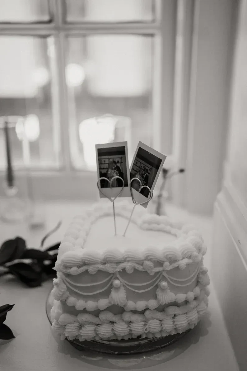 Draht Herz Fotohalter Cake Topper NanunaShop