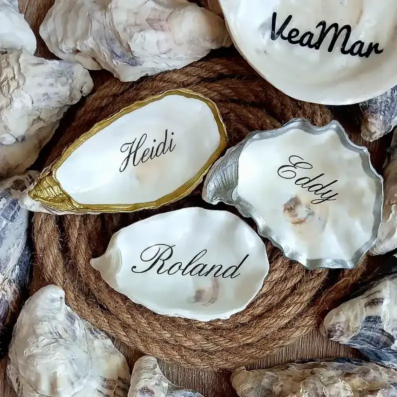 Tischkarten aus Austermuscheln - VeaMarShells