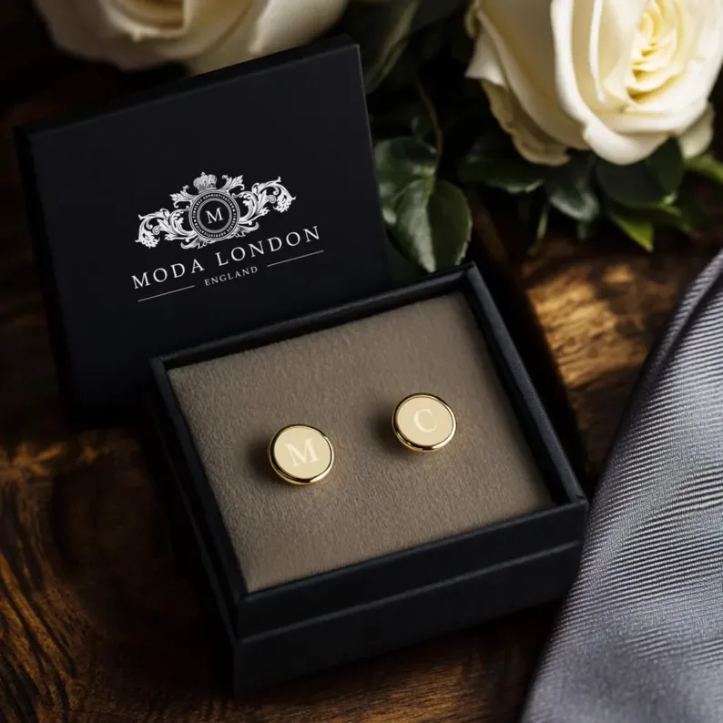 Manschettenknöpfe mit Buchstabe oder Initialen - ModaLondon