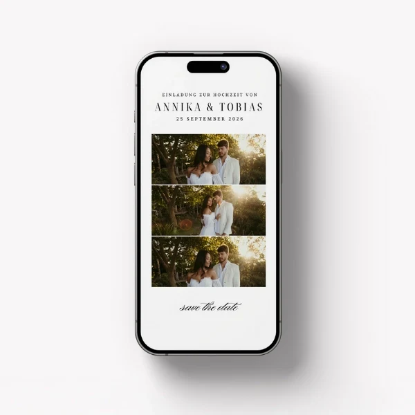 Save the Date WhatsApp Vorlage Hochzeit kostenlos - Mit Bildern V2