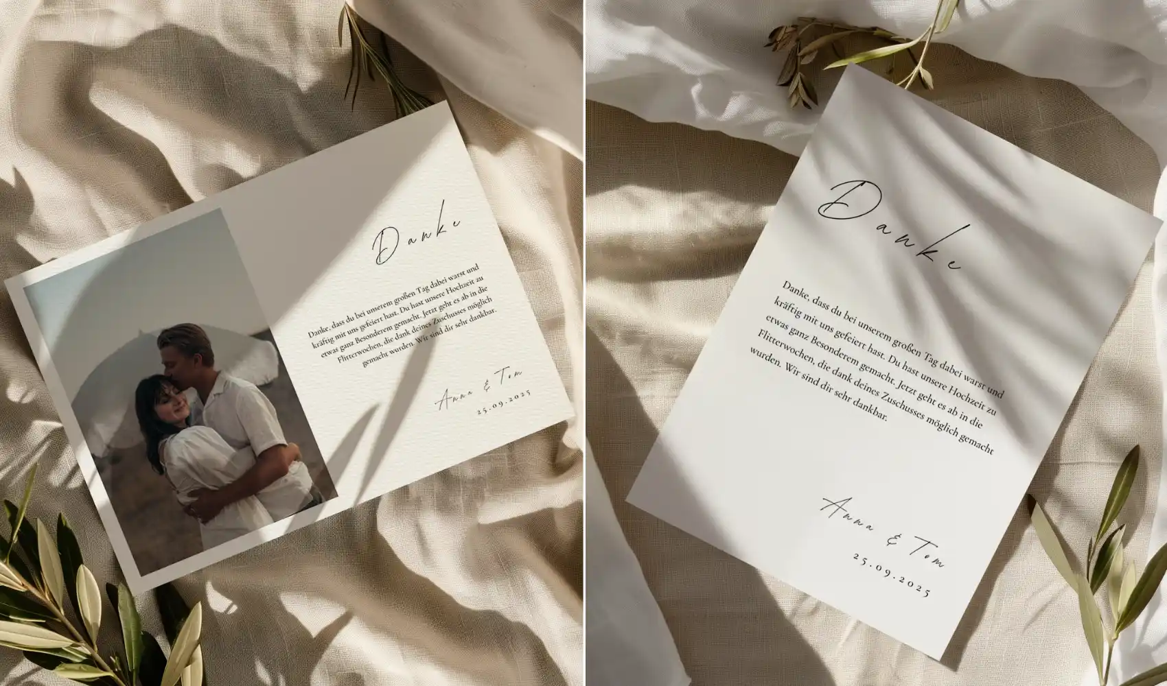 Hochzeit Checkliste Dankeskarten vorbereiten