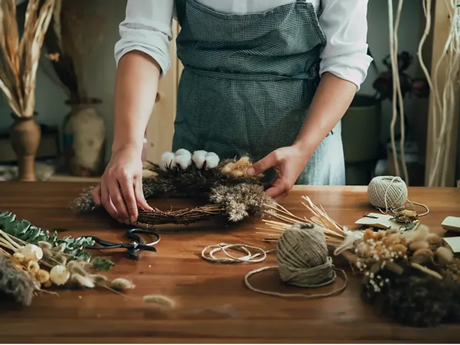 Blumenkranz binden - Konfetti