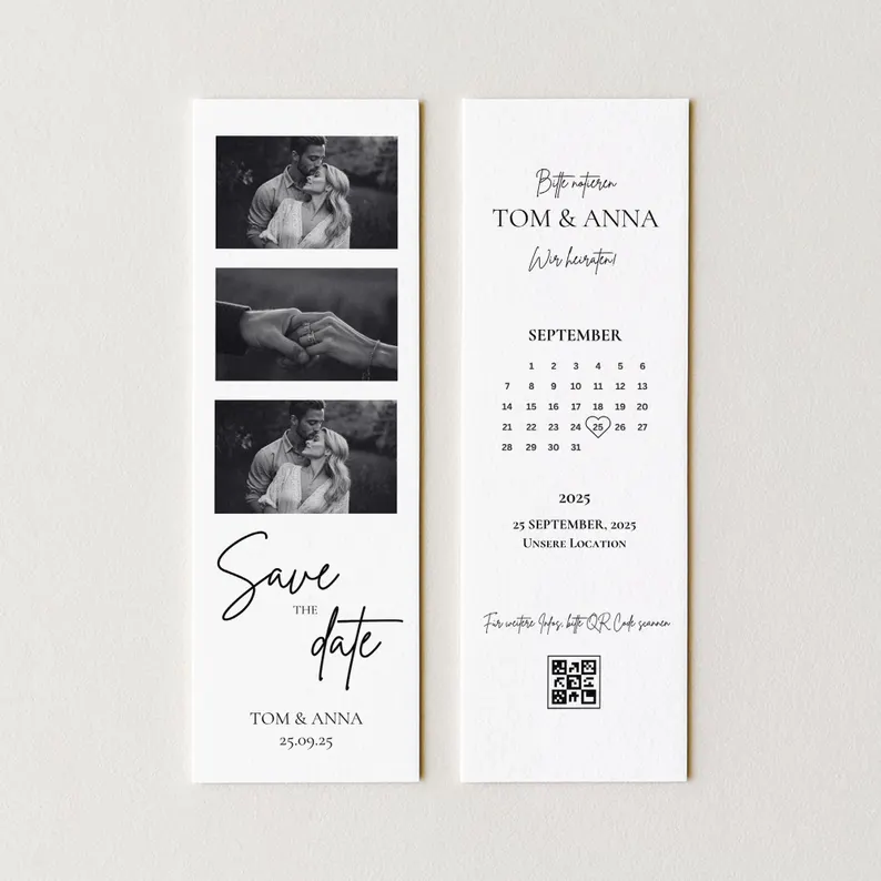 Fotostreifen Save the Dates