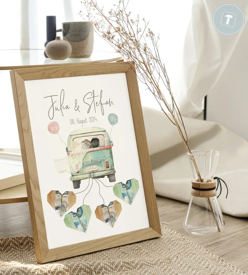 Bilderrahmen Just Married - Papierschmiede